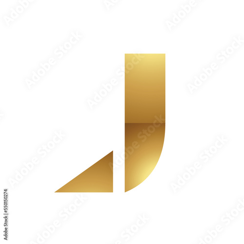 Golden Letter J Symbol on a White Background - Icon 6