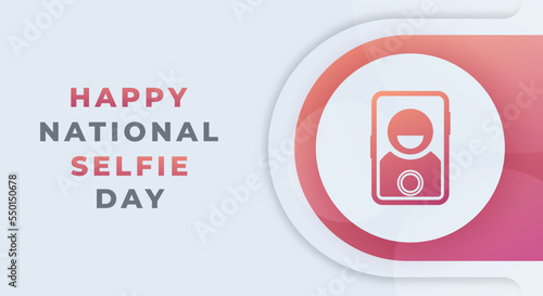 Happy National Selfie Day June Celebration Vector Design Illustration. Template for Background, Poster, Banner, Advertising, Greeting Card or Print Design Element
