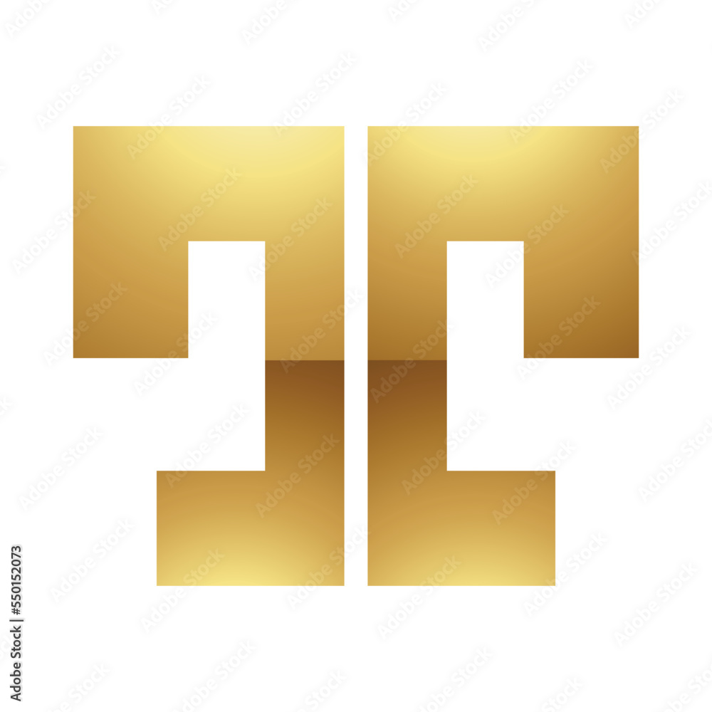 Golden Letter T Symbol on a White Background - Icon 1 Golden Letter T Symbol on a White Background - Icon 1