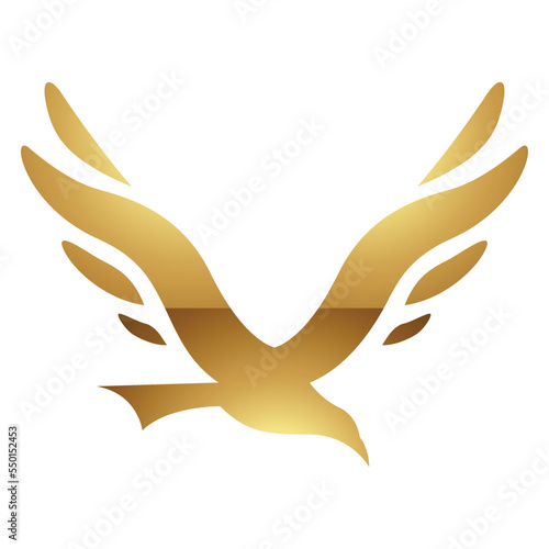 Golden Letter V Symbol on a White Background - Icon 4