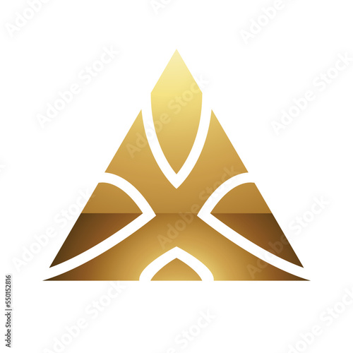 Golden Letter X Symbol on a White Background - Icon 7
