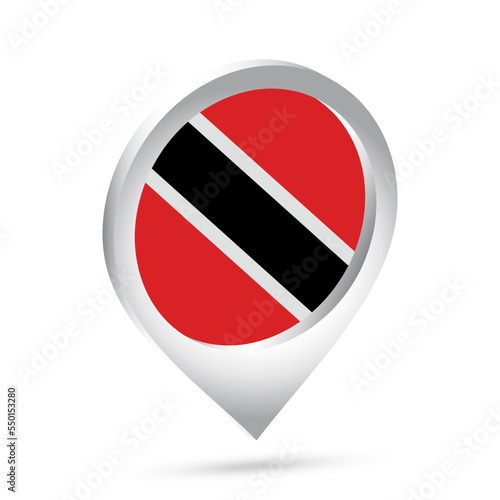 Free Download Trinidad and Tobago flag 3d pin icon - GFXLoad