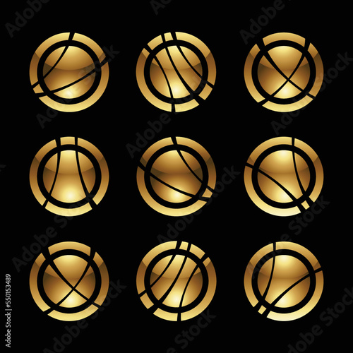 Golden Planets and Orbits on a Black Background