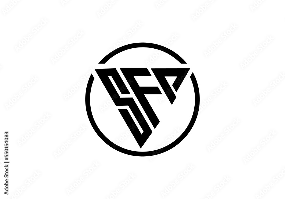 initial letter logo SFP initial company icon business logo background illustration