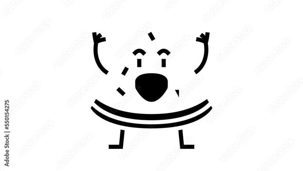 character watermelon glyph icon animation character watermelon glyph icon animation