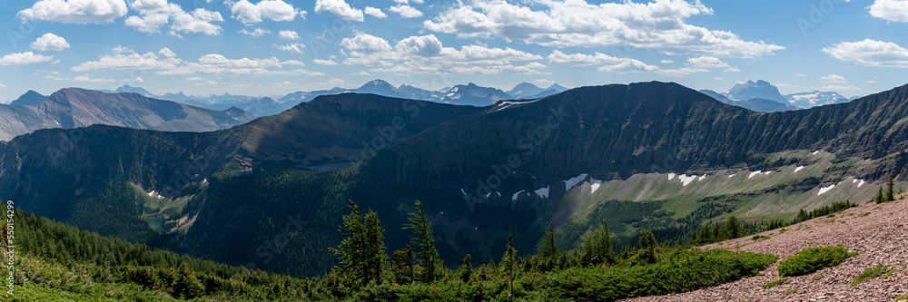 Fototapeta premium Landscape Mountain Views of Waterton National Park in Summer 