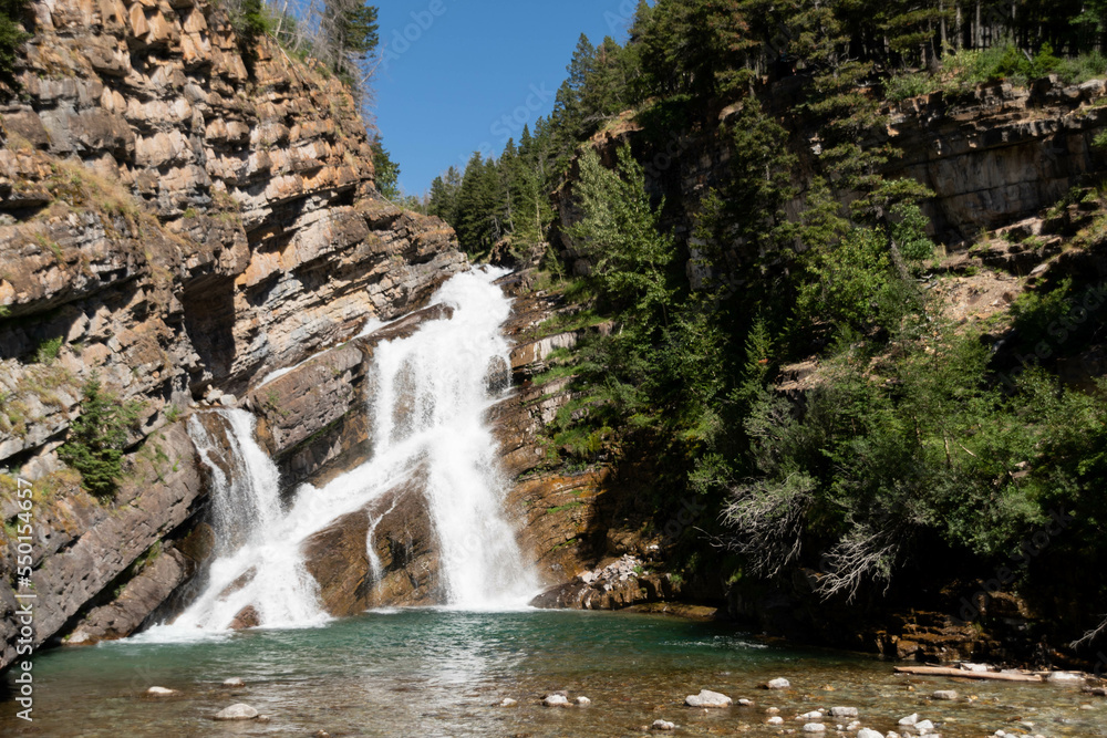 Obraz premium Views of Cameron Falls in Waterton National Park 