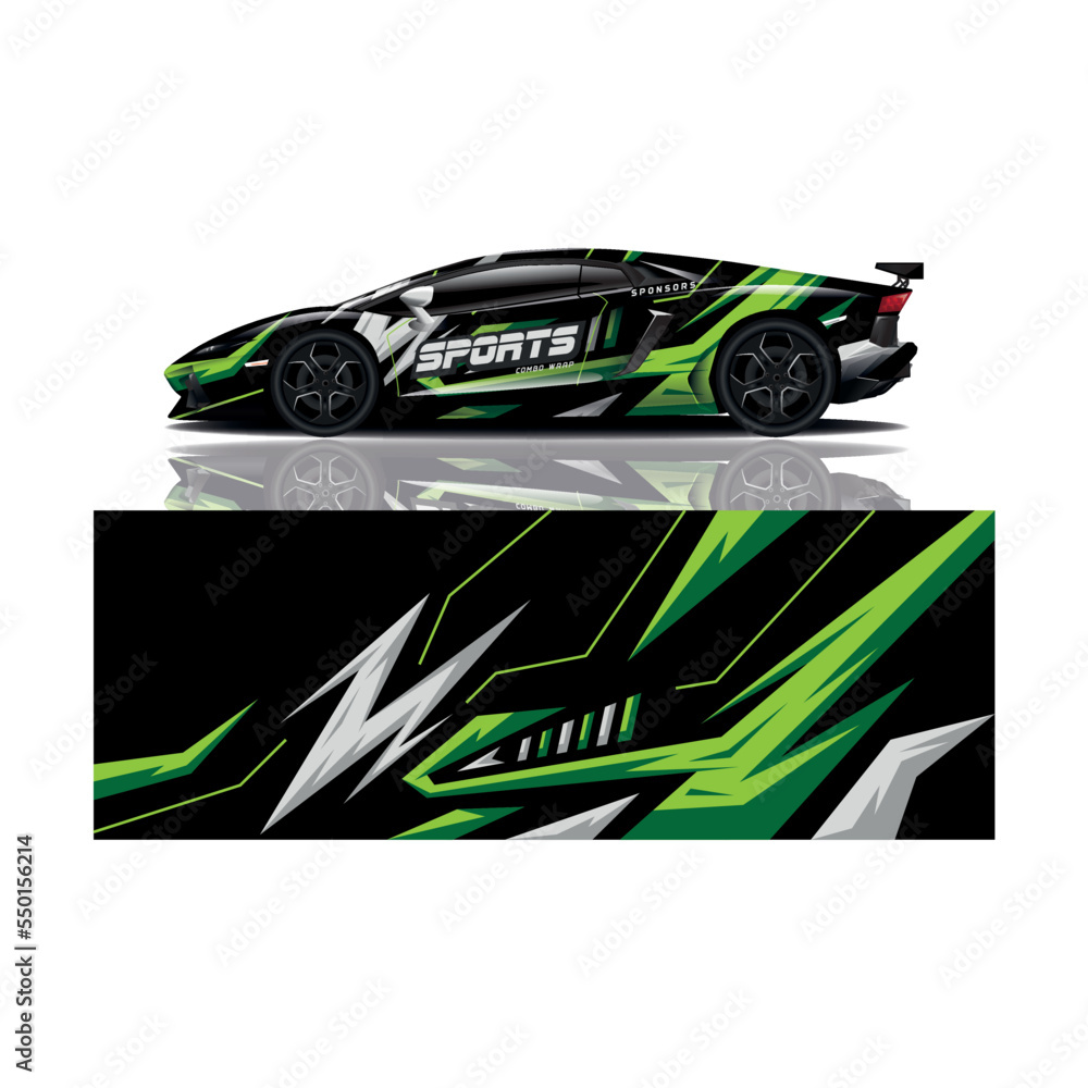Car decal wrap design vector Car decal wrap design vector