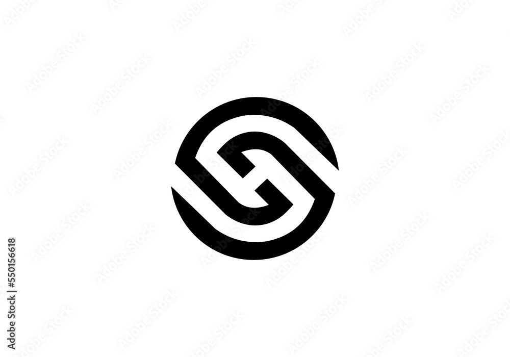 logo letter initial SH or HS initial company icon business logo background illustration logo letter initial SH or HS initial company icon business logo background illustration