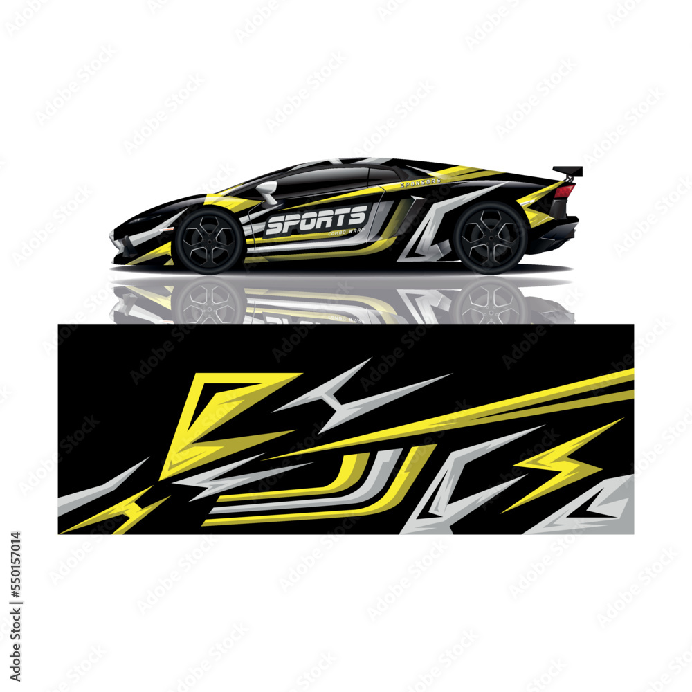Car decal wrap design vector Car decal wrap design vector