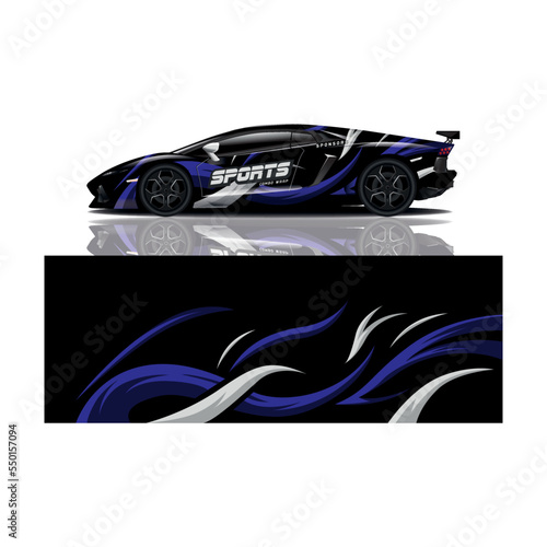 Car decal wrap design vector 