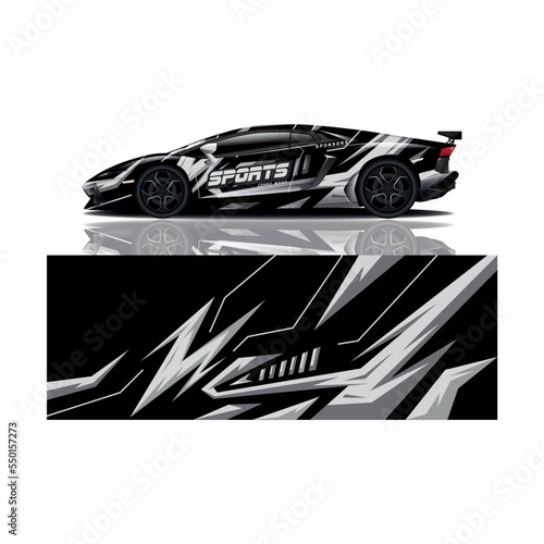 Car decal wrap design vector 