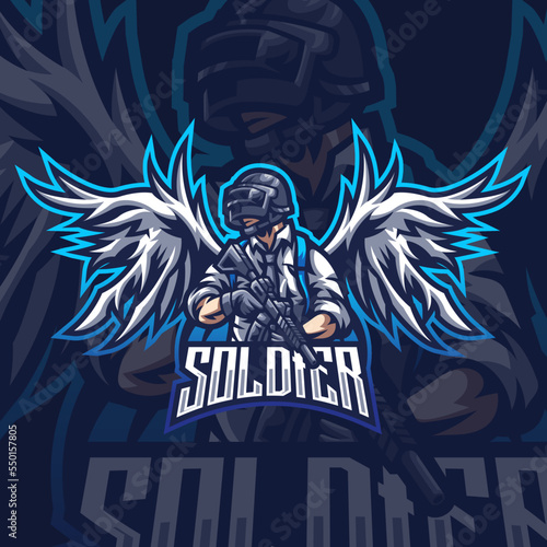 Esports logo soldier for your elite team