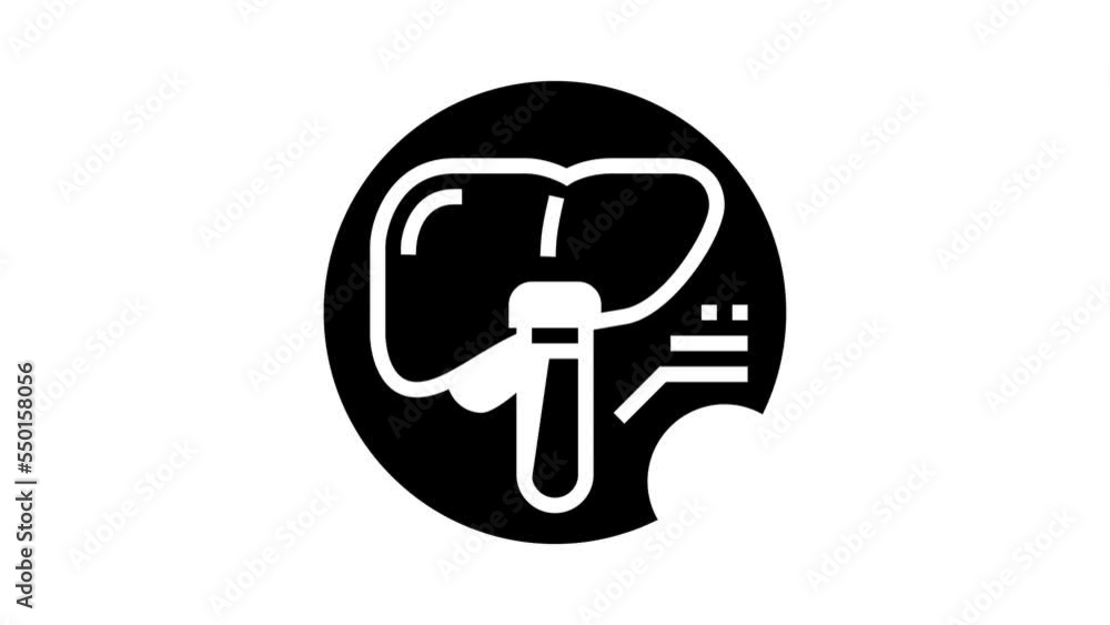 liver function tests health check glyph icon animation liver function tests health check glyph icon animation