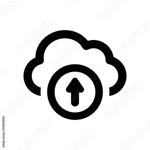 Cloud Upload icon - vector illustration . Cloud, Data, Storage, Upload, Drive, Server, Ftp, Uploading, Share, Sharing, computing, network, line, outline, icons .