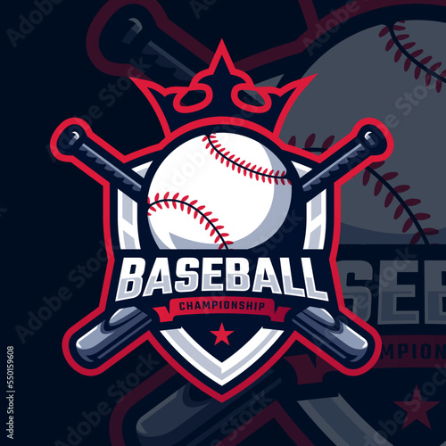 Baseball logo design, Baseball tournament logo sport for your propesional team