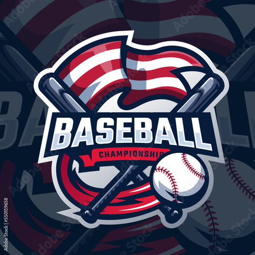 Baseball logo design, Baseball tournament logo sport for your propesional team