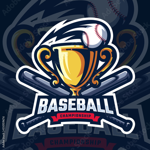 Baseball logo design, Baseball tournament logo sport for your propesional team
