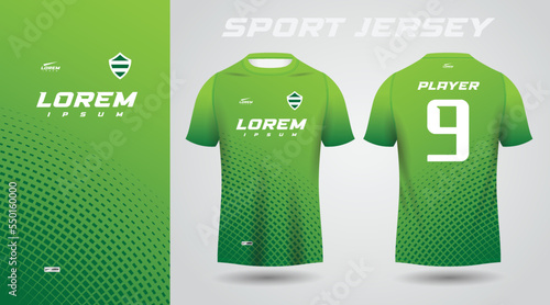 green shirt sport jersey design