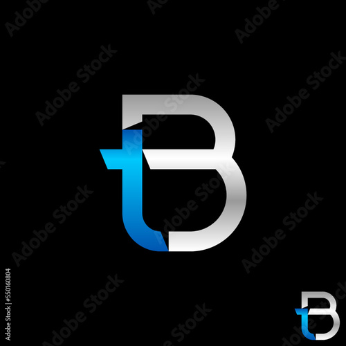 Free Download Simple and unique letter or word TB sans serif cut and merge connect font image graphic icon logo design abstract concept vector stock. Can be used as symbol related to initial or sport tech - GFXLoad