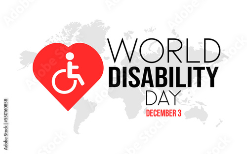 WORLD DISABILITY DAY DESIGN AMD CONCEPT, CELEBRATED ON DECEMBER 3RD, SUITABLE FOR POSTER, BANNER, STICKER, OR SOCIAL MEDIA