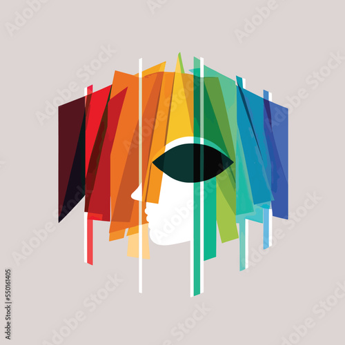 Blind person or visually impaired people, blindness, visual impairment or vision loss, no or low vision, blind, no sight, disabled or disability, concept design vector illustration
