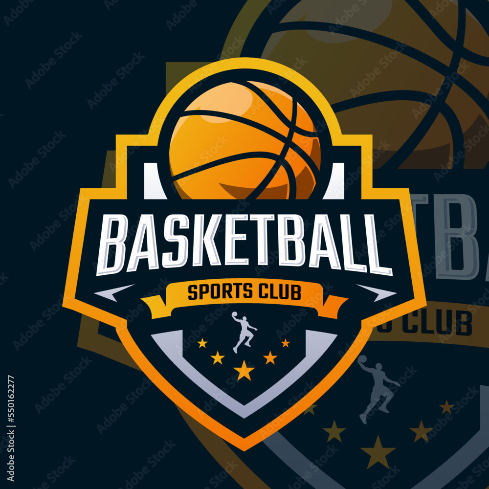 Basketball championship logo for your professional club Stock Vector