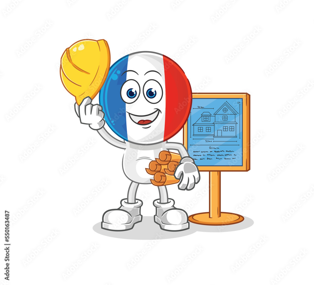 france Architect illustration. character vector france Architect illustration. character vector
