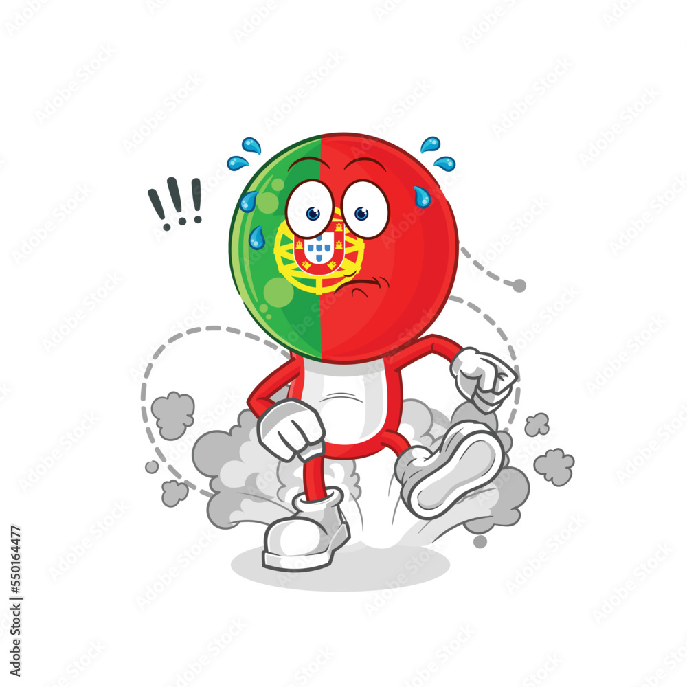 portugal running illustration. character vector portugal running illustration. character vector