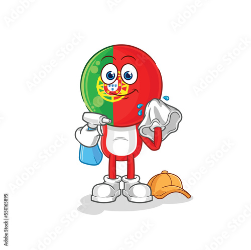 portugal cleaner vector. cartoon character © dataimasu