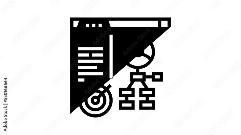 customer analytics report line icon animation customer analytics report line icon animation