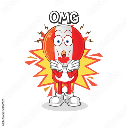 canada Oh my God vector. cartoon character