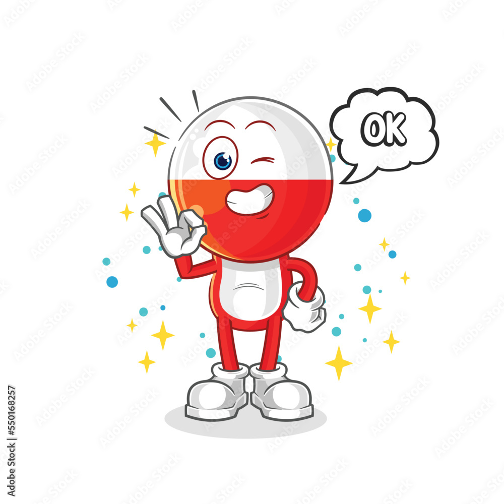 poland agree mascot. cartoon vector poland agree mascot. cartoon vector