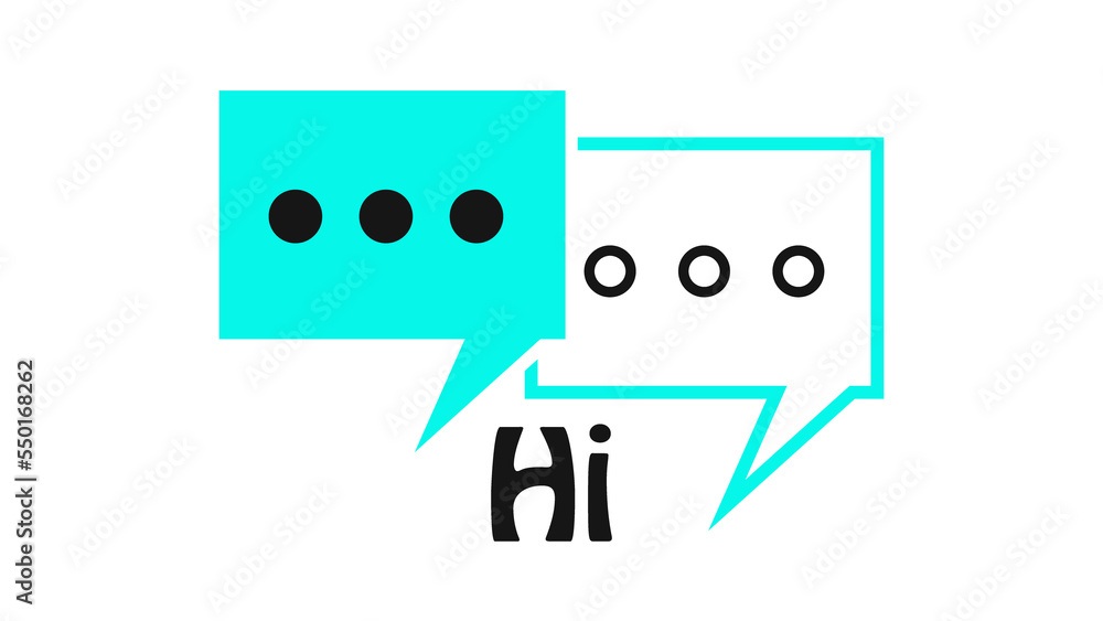 Obraz premium Chat speech Bubble With Text Outline icon vector, illustration vector, chat symbol