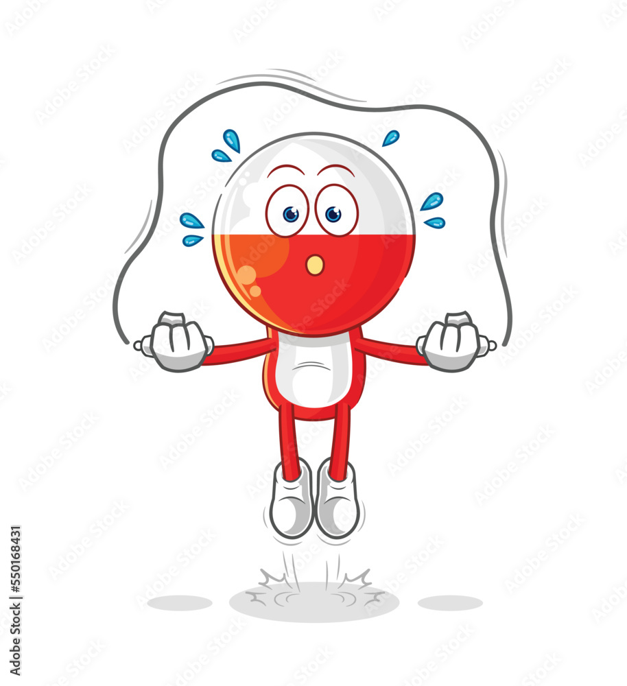 poland jump rope exercise. character vector poland jump rope exercise. character vector