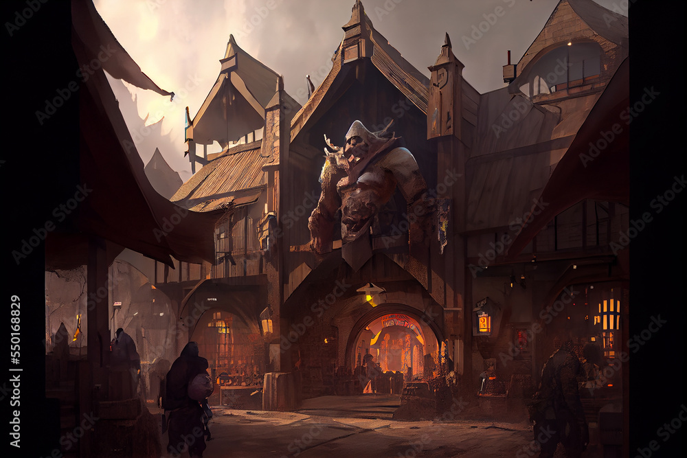 Fantasy Orc village