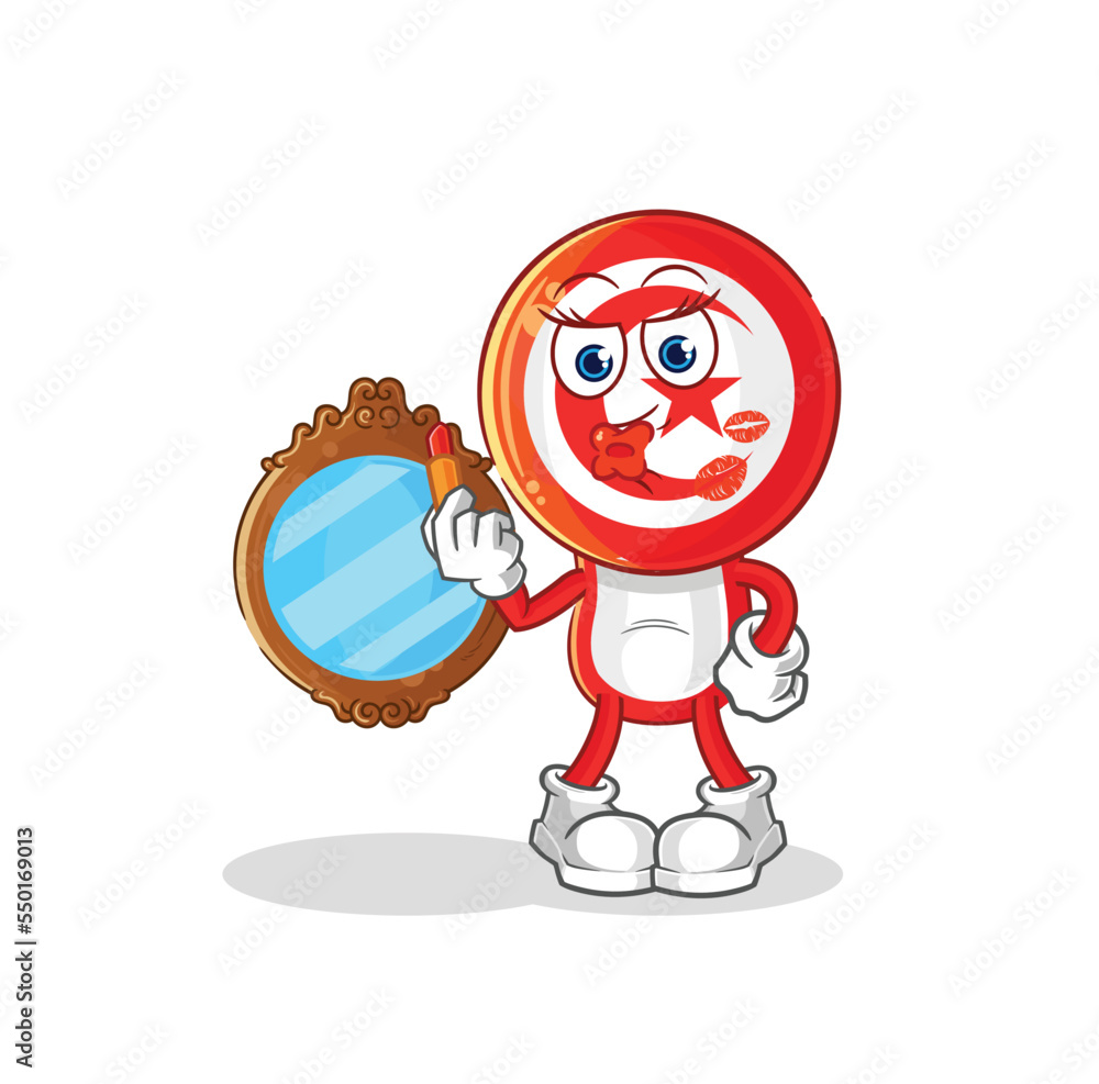 tunisia make up mascot. cartoon vector