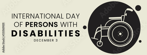 International Day of Persons with Disabilities December 3 design concept. Vector illustration in flat style