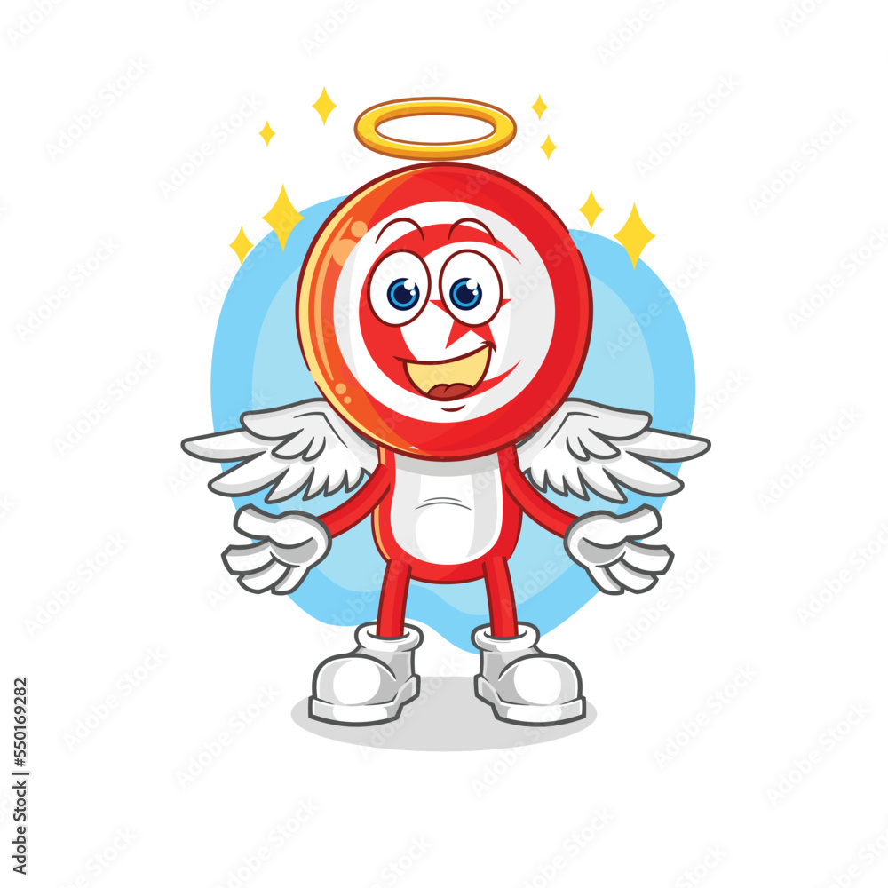Obraz premium tunisia angel with wings vector. cartoon character