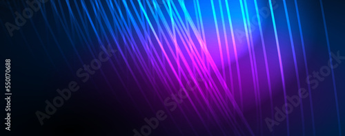 Light beams, neon lines abstract background. Vector Illustration For Wallpaper, Banner, Background, Card, Book Illustration, landing page