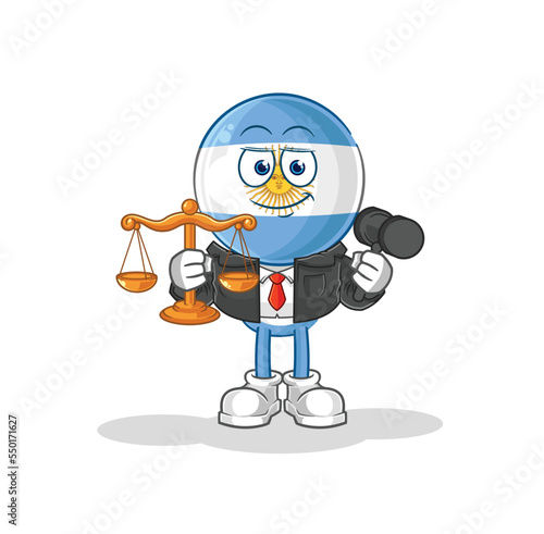 argentina lawyer cartoon. cartoon mascot vector