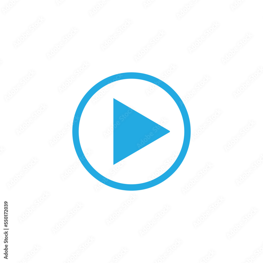 Play button icon design template vector isolated illustration Play button icon design template vector isolated illustration