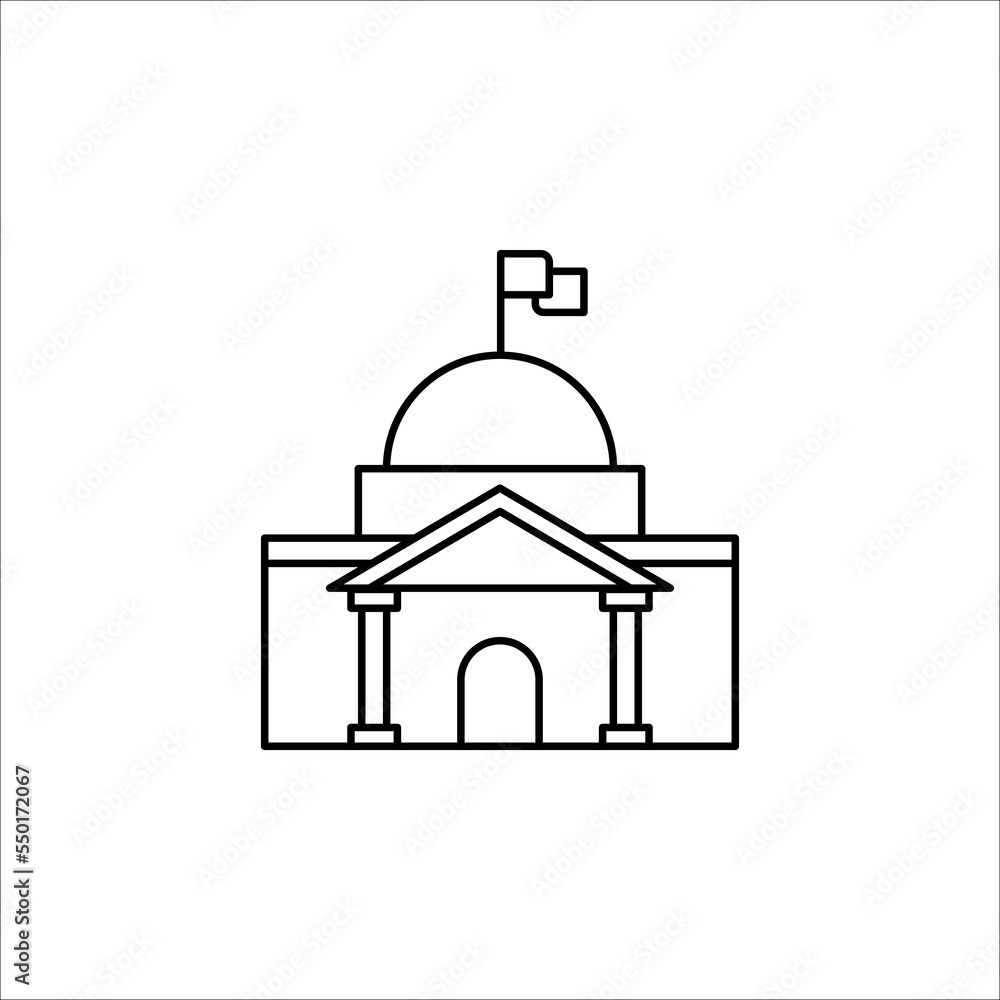City hall icon. Trendy flat vector City hall icon on white background from Architecture and Travel collection, vector illustration City hall icon. Trendy flat vector City hall icon on white background from Architecture and Travel collection, vector illustration