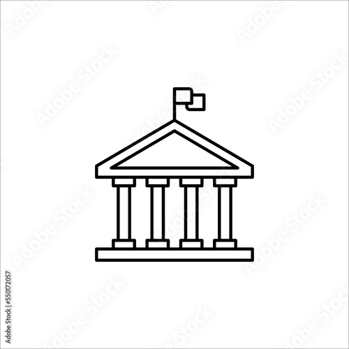 City hall icon. Trendy flat vector City hall icon on white background from Architecture and Travel collection, vector illustration