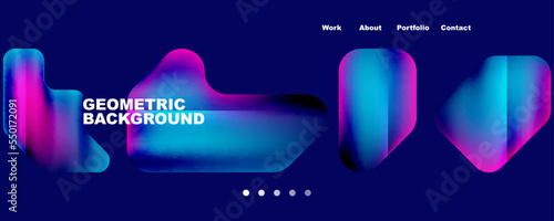 Geometric fluid shapes with liquid colors abstract background. Vector Illustration For Wallpaper, Banner, Background, Card, Book Illustration, landing page