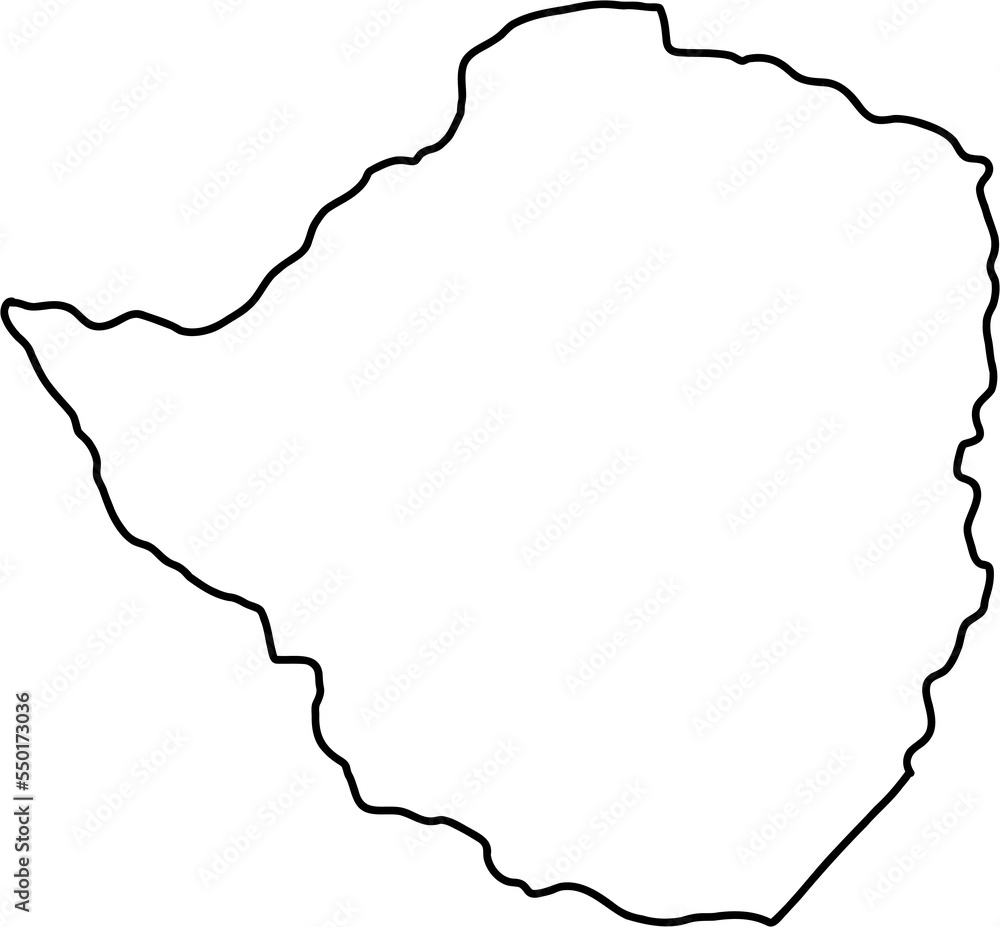 doodle freehand drawing of zimbabwe map. - obrazy, fototapety, plakaty 