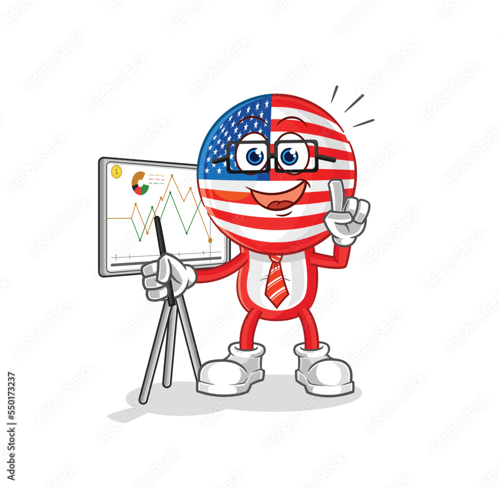 america marketing character. cartoon mascot vector