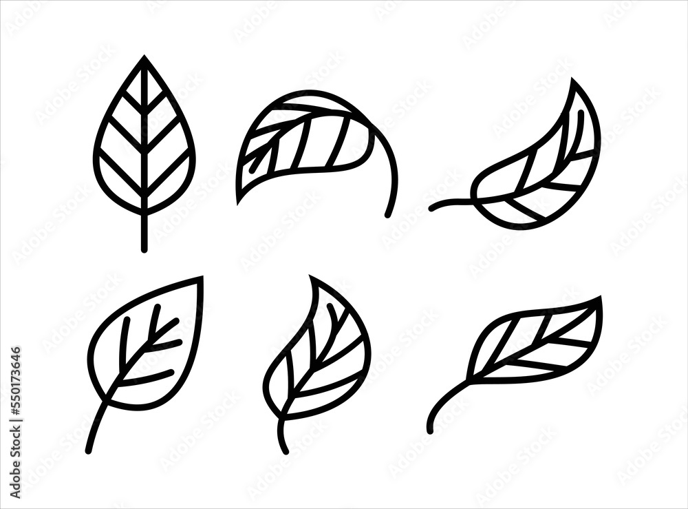 leaf icons design template vector leaf icons design template vector