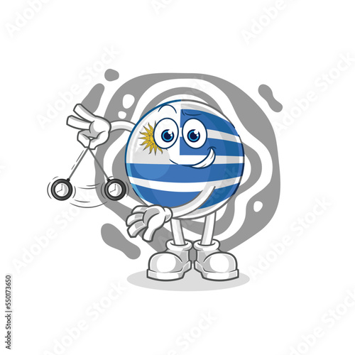 uruguay hypnotizing cartoon. cartoon mascot vector