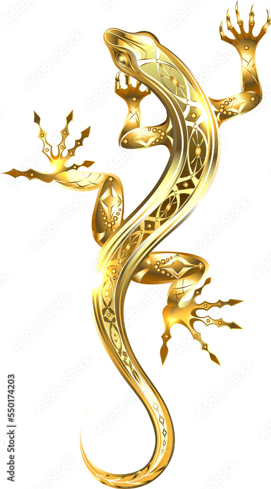 Fototapeta premium Golden Patterned Lizard